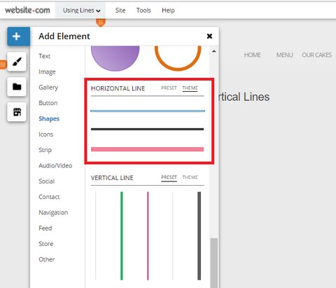 Using Lines on Your Website