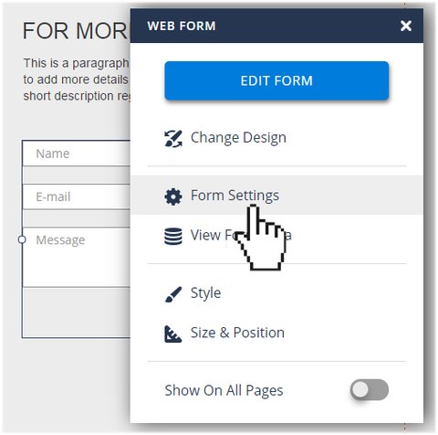 Customizing Form Settings
