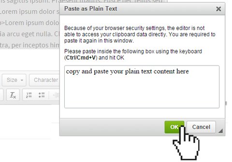 Adding Plain Text